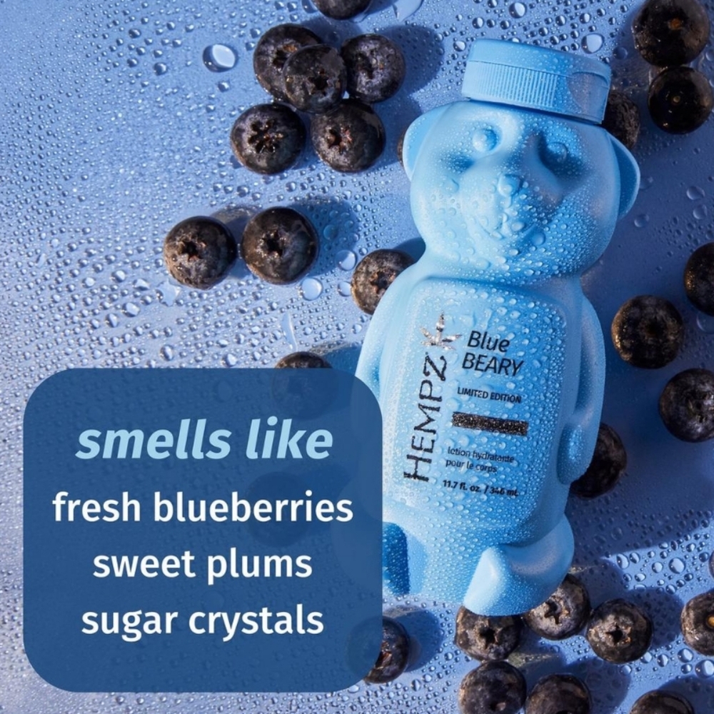HEMPZ LIMITED EDITION BLUE BEARY BODY MOISTURIZER.